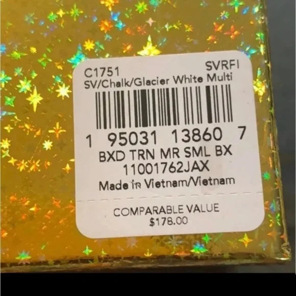 Small Boxy Cosmetic Case And Mirror Bag Charm In Signature Canvas With Train - Picture 5 of 5